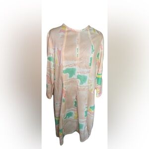 Chic Vintage Watercolor Dress